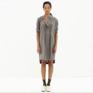 Madewell Henley Gray Shirtdress shirt dress size large L